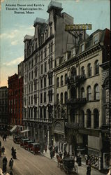 Adams House and Keith's Theatre, Washington Street Postcard