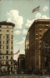 Corner of Boylston and Tremont Street, showing Hotel Touraine Boston, MA Postcard Postcard Postcard