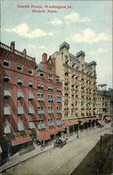 Bird's Eye View of Adams House on Washington Street Postcard