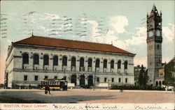Street View of Public Library Postcard