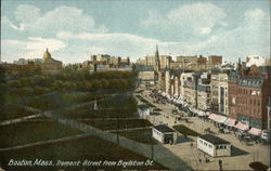 Bird's Eye View of Tremont Street from Boylston Street Postcard