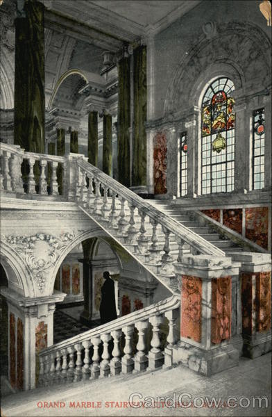 Grand Marble Stairway, City Hall, Belfast, Northern Ireland United Kingdom