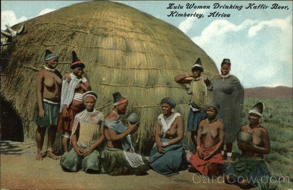 Zulu Women Drinking Kaffir Beer, Kimberley, Africa South Africa