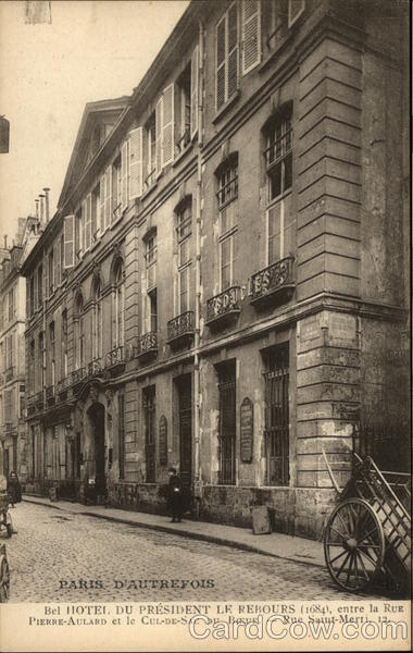 Paris d'Autrefois: Bel Hotel du President le Rebours France