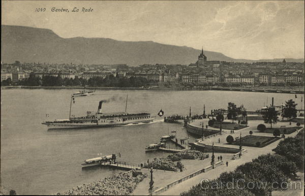 View of La Rade, Geneva Switzerland