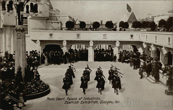 Music Court, Palace of Industries, Scottish Exhibition, Glasgow 1911 Scotland