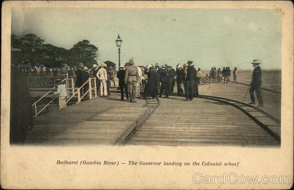 Governor Landing on the Colonial Wharf Banjul Republic of the Gambia