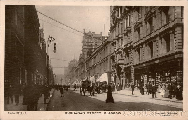 View Along Buchanan Street Glasgow Scotland