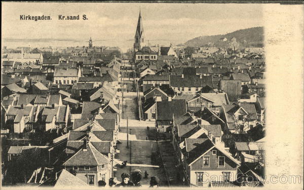Kirkegaden. Kr.sand S. Kristiansand Norway