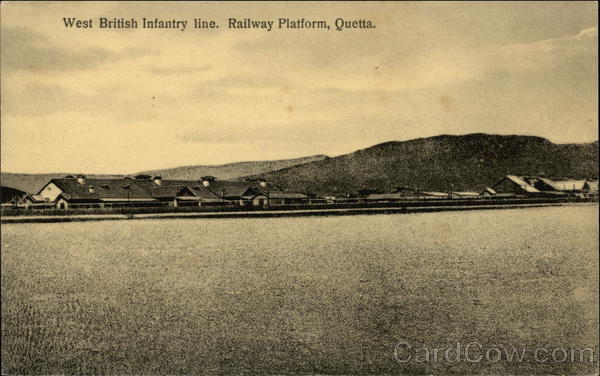 West British Infantry Line. Railway Platform Quetta Pakistan