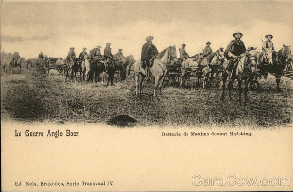 La Guerre Anglo Boer, Batterie de Maxims devant Mafeking Bruxelles France