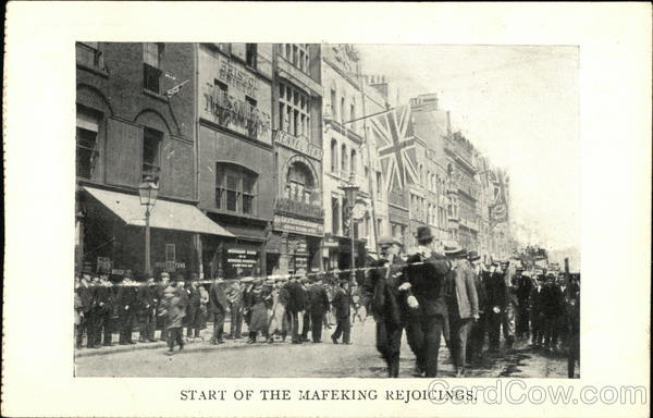 Start of the Mafeking Rejoicings. South Africa