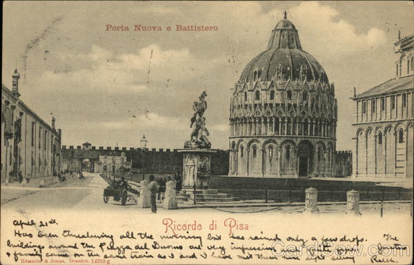 Ricordo Di Pisa, Porta Nuova E Battistero Italy