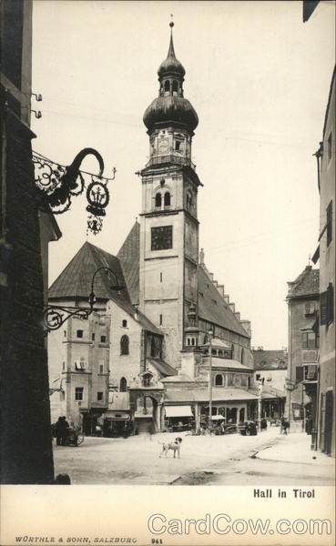 VIew of Church and Town Hall in Tirol Austria
