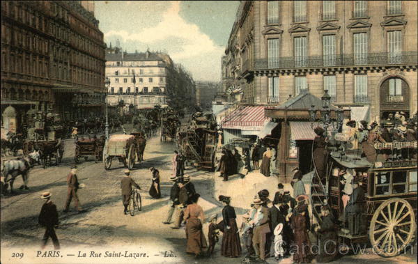 La Rue Saint-Lazare Paris France