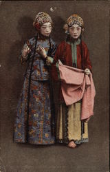 Two Women in Native Costume Postcard