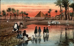 Egyptian Landscape. Giza, Egypt Africa Postcard Postcard