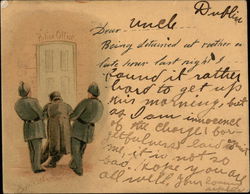 Man Arrested by Police Ireland Postcard Postcard