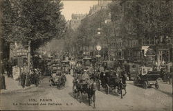 Le Boulevard des Italiens Paris, France Postcard Postcard