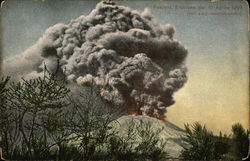 Eruption of Mount Vesuvius - April 10th, 1906 Naples, Italy Postcard Postcard