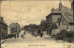 Street Scene Beuvilliers, France Postcard Postcard