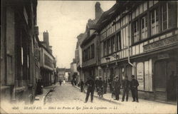 Hotel des Postes et Rue Jean de Lignieres Postcard