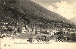 Linea del Sempione - Villadossola vista da panente. Postcard