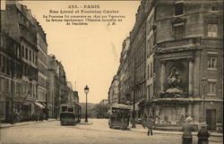 Rue Linne et Fontaine Cuvier Postcard