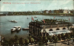 Hamburg. Alsterpanorama mit Alterpavillon Hamburg. Alsterpanorama mit Alterpavillon