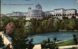 Bundespalast mit Marzilibrucke Postcard