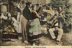 Spanish Romani Dance Postcard