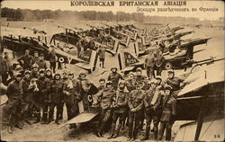 Military planes and pilots - British? Postcard