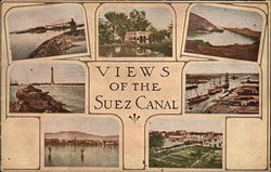Views of the Suez Canal Postcard