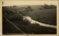 River Evenlode Stonesfield, England Postcard Postcard