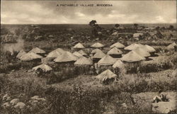 Matabele Village Postcard