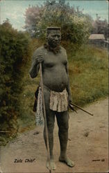 Zulu Chief South Africa Postcard Postcard