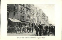 Start of the Mafeking Rejoicings. Postcard