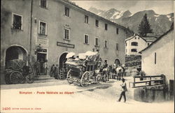 Poste Federale au Depart Postcard