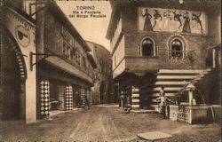 Via e Fontana del Borgo Feudale Postcard