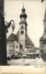 VIew of Church and Town Hall in Tirol, Austria Postcard Postcard