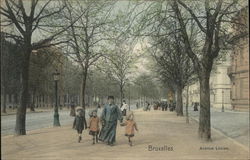 Avenue Louise Brussels, Austria Postcard Postcard