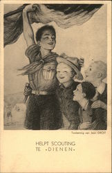 Belgian Boy Scouts Postcard