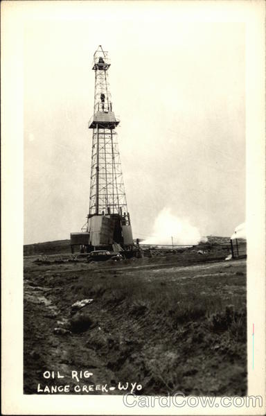 Oil Rig Scene Lance Creek Wyoming