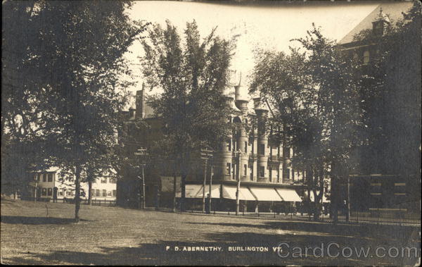 F.D.Abernethy Burlington Vermont