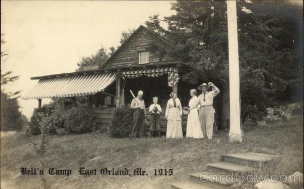 Bell's Camp in 1915 East Orland Maine
