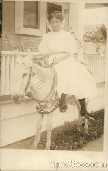 Woman on Donkey Women
