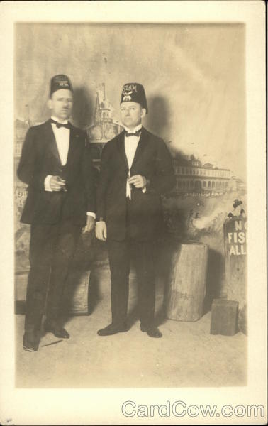 Snapshot of Two Shriner's Men Fraternal