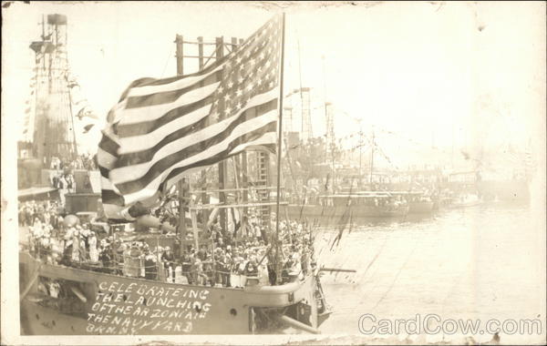 The Launching of the USS Arizona June 19, 1915 Brooklyn New York