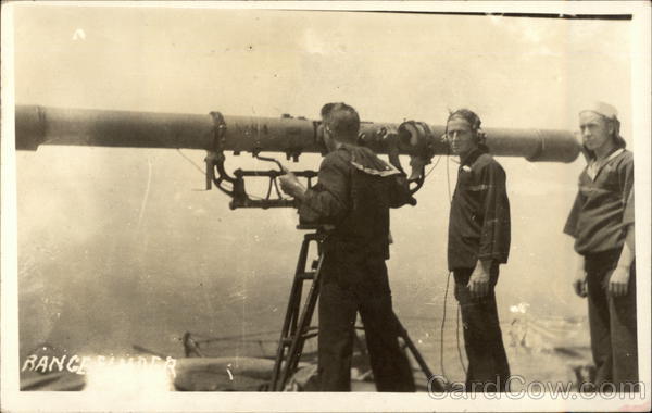 Seamen Using Range Finder Navy