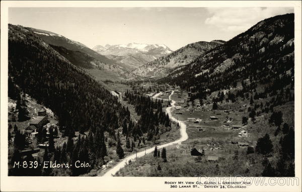 Scenic View of Small Town and Mountains Eldora Colorado